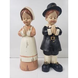 Northlight Pair of Praying Pilgrim Children Fall Harvest Figures Fall Decoration